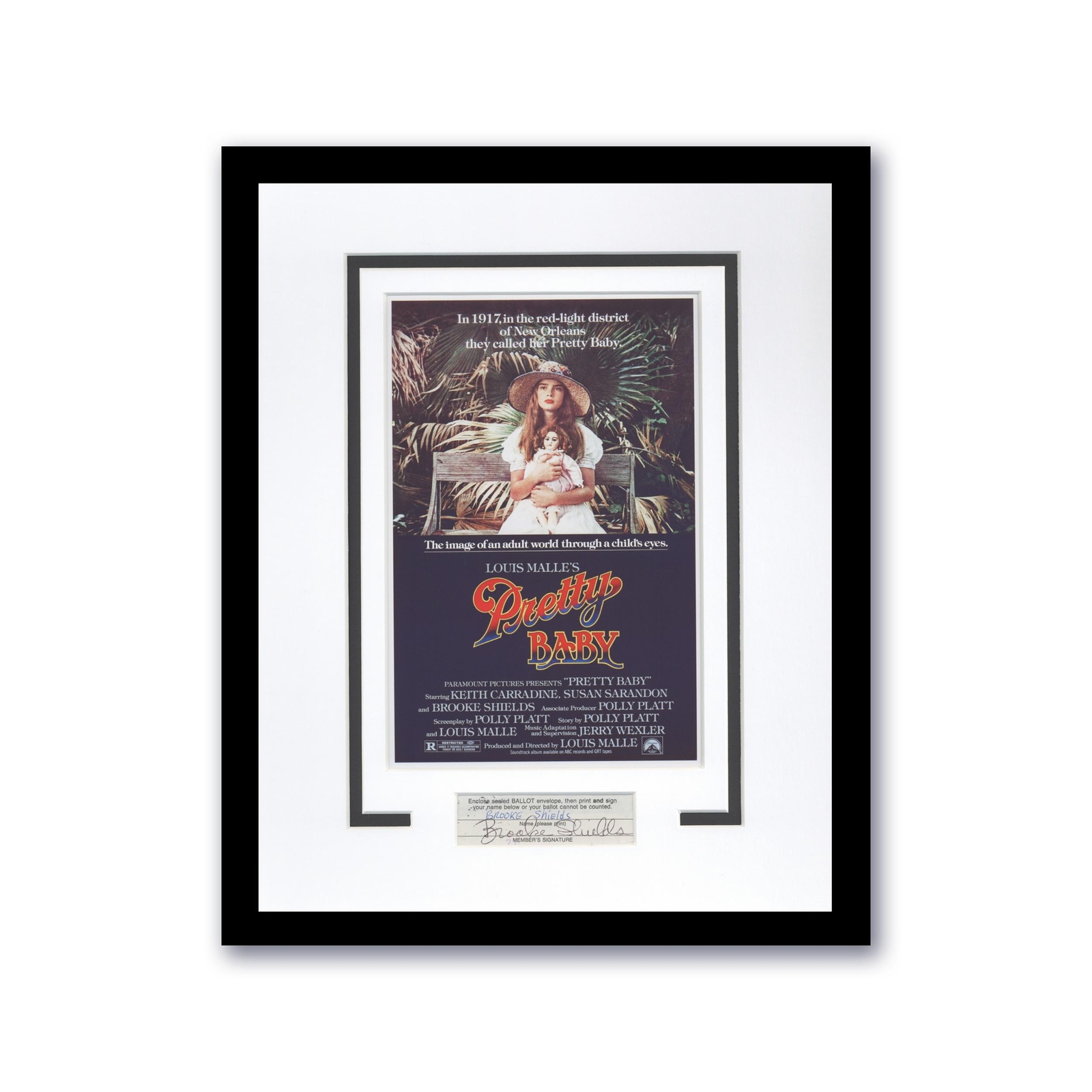 Brooke Shields “Pretty Baby” AUTOGRAPH Signed Framed 11×14 Photo Display ACOA