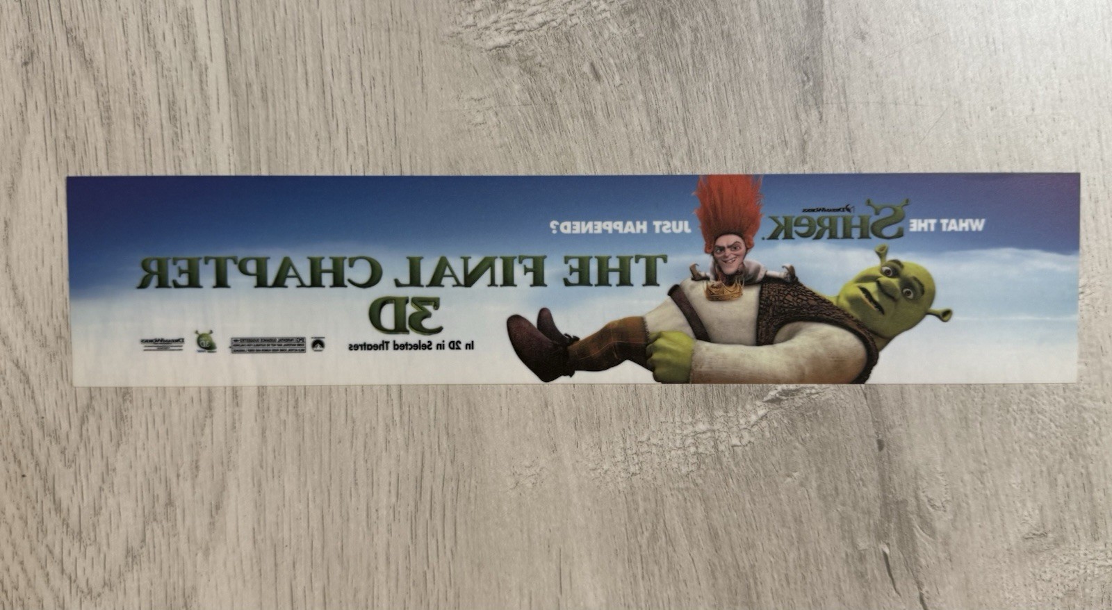 3D Shrek: The Final Chapter – Double-Sided – Movie Theater Mylar Poster 3X12