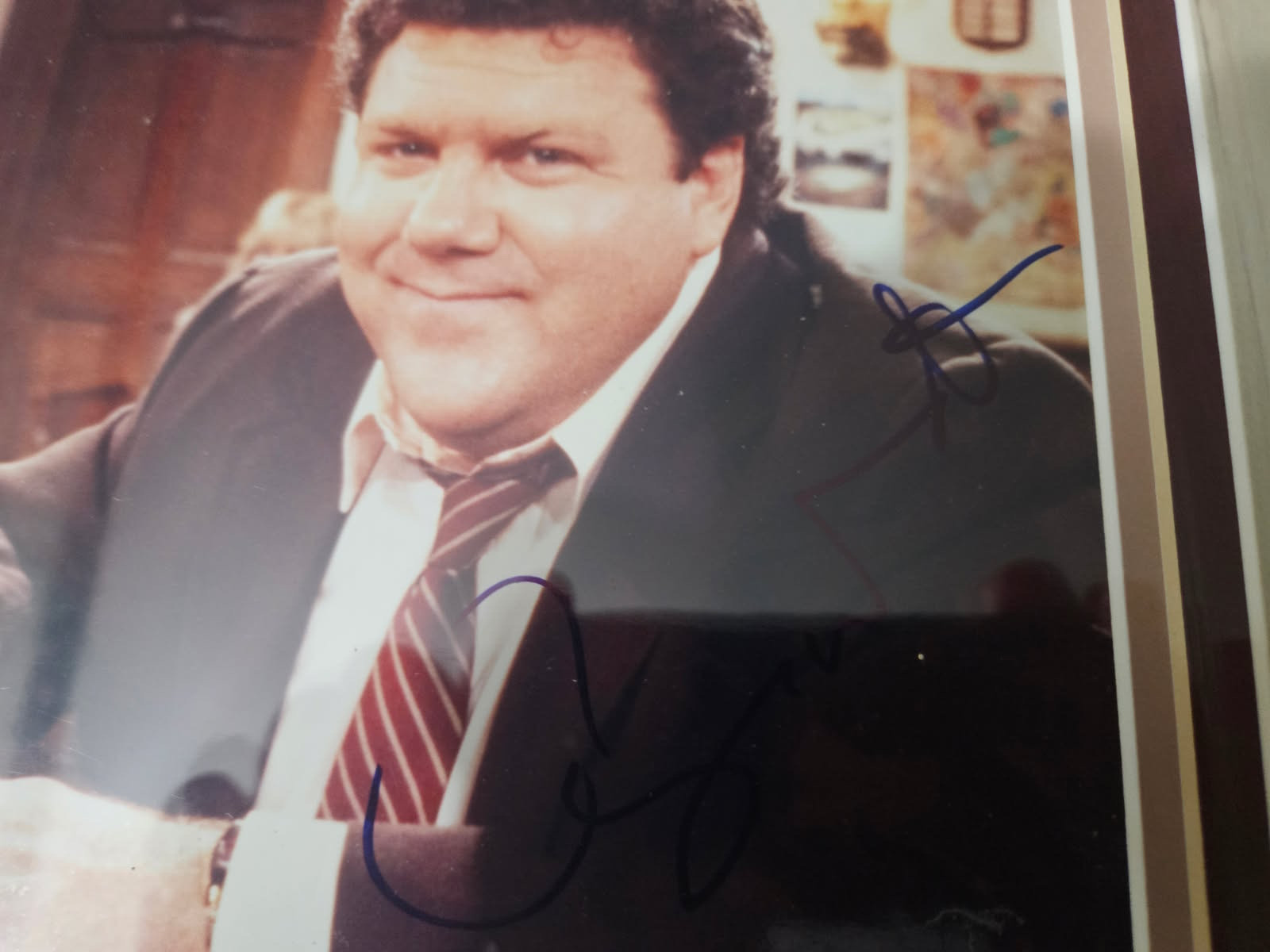 16×16 Framed & Double Matted autographed by CHEERS George Wendt JSA Certified