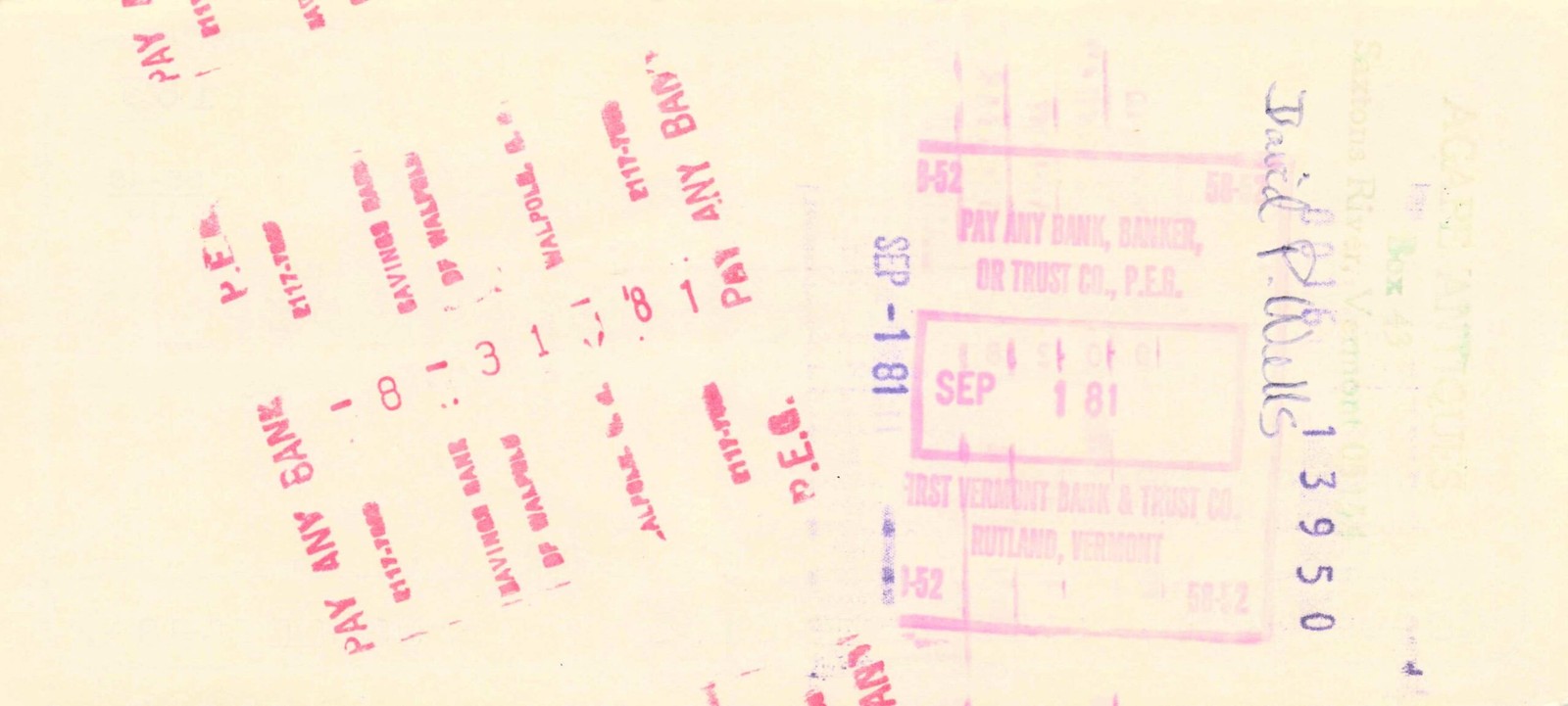 Joe Walsh SIGNED Cancelled Check 1981 The Eagles James Gang