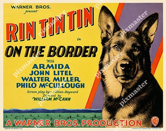 RIN TIN TIN in ON THE BORDER 1930 WARNER BROS – 11 x 14 LOBBY TITLE CARD TC