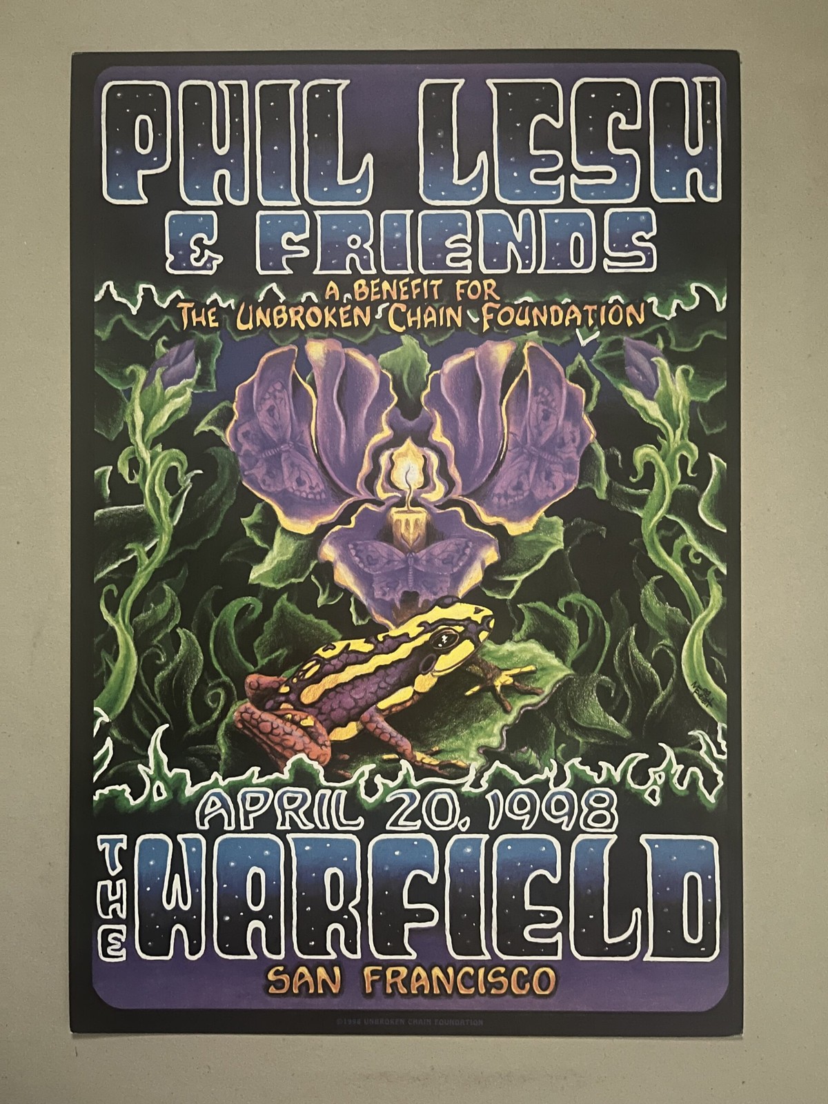 Phil Lesh & Friends Concert Poster 1998 The Warfield San Francisco CA