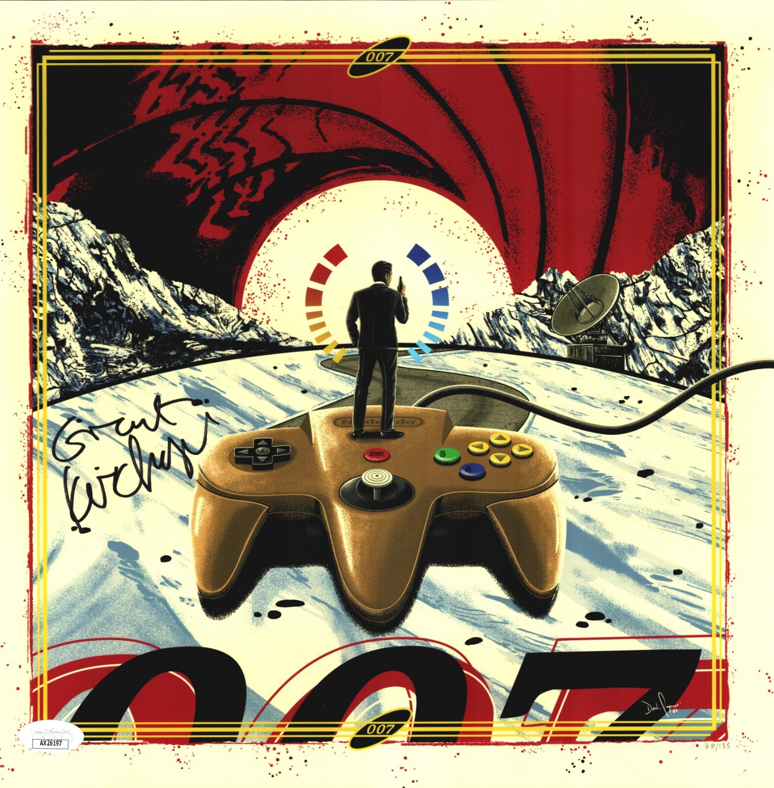 Grant Kirkhope Signed 12×12 Art Print GoldenEye 007 Composer N64 Auto JSA COA