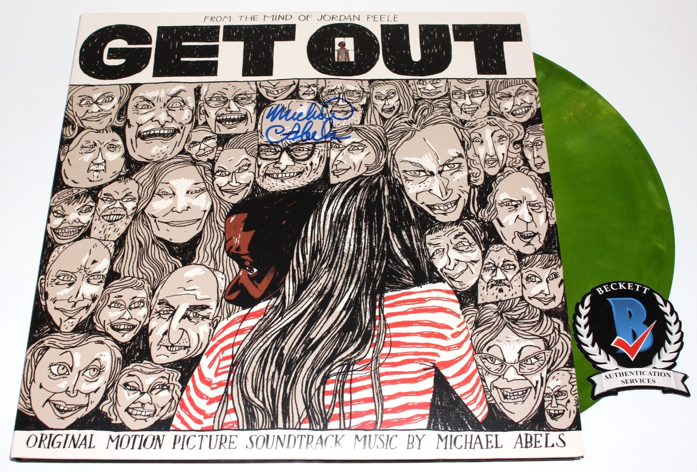 COMPOSER MICHAEL ABELS SIGNED ‘GET OUT’ OST MOVIE SOUNDTRACK VINYL BECKETT COA