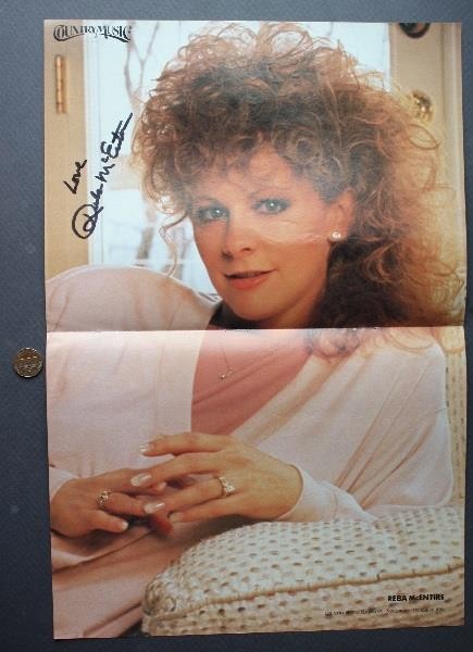 Country Music & TV Star Reba McEntire Signed Autographed 1988 Magazine Poster +