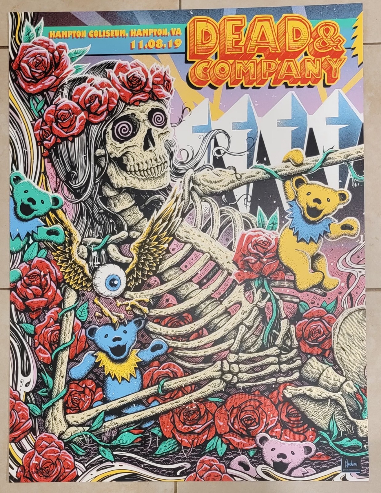 Dead and Company Poster Hampton 2019 Night 1 Nov 8 S/N 48/700 Paul Jackson