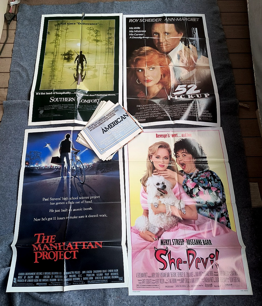 Lot of 25 – 1980’s Movie Posters SEAN PENN Rob Lowe ROBIN WILLIAMS Connery Lt 9