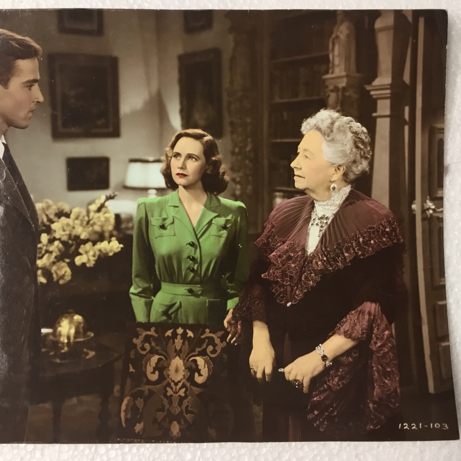 RARE MRS. MINIVER 1942 COLOR MOVIE STILL (7”x 9 1/2”) GARSON,WHITTY, NEY PC349