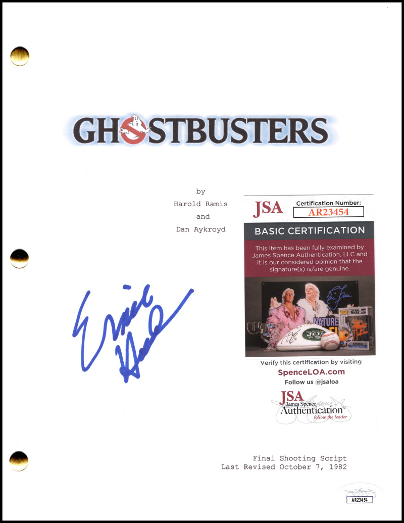 Ernie Hudson Signed Autograph Ghostbusters Full Movie Script Screenplay JSA COA