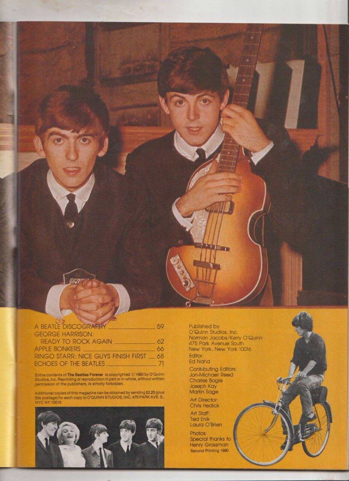 The Beatles Forever John Lennon Magazine O’Quinn Studios Inc. 1980