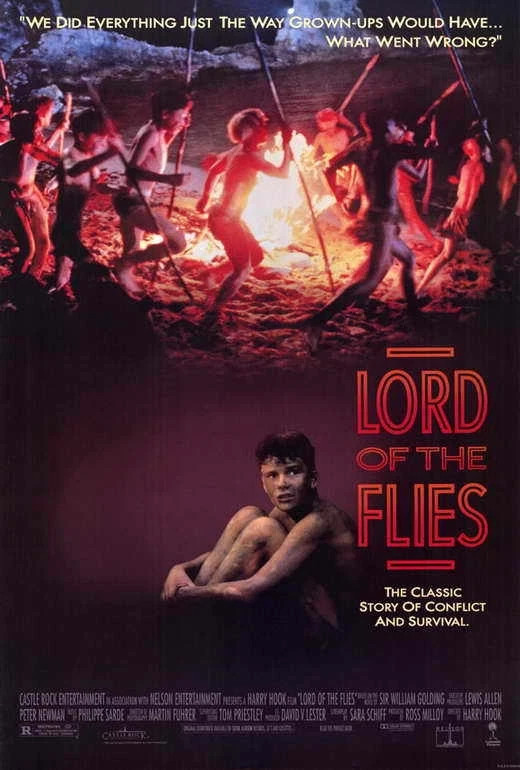 THE LORD OF THE FLIES ORIGINAL ROLLED 27×40 MOVIE POSTER 1990 HARRY HOOK GETTY