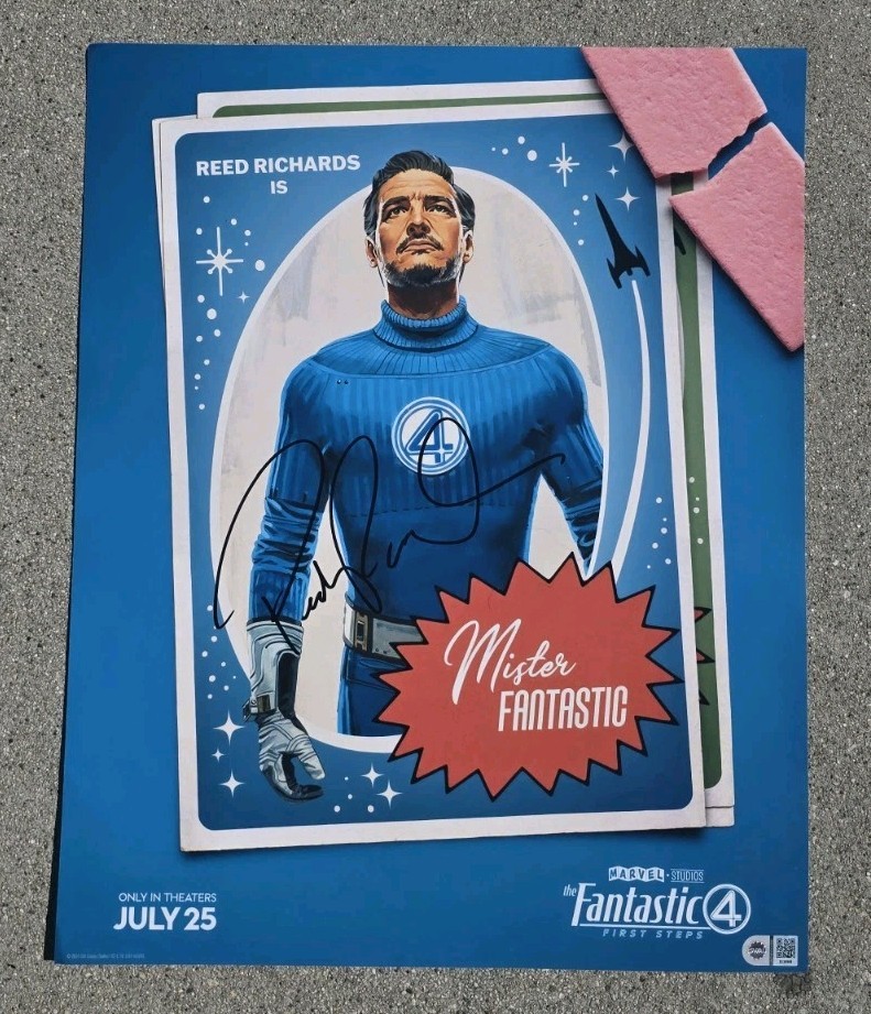 Pedro Pascal Signed Mr Fantastic 16×20 Fantastic Four SWAU Authenticated RARE