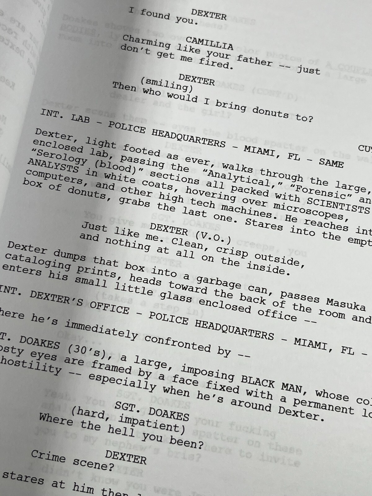 Dexter Pilot Script Signed- Autograph Reprints- Dexter TV Show