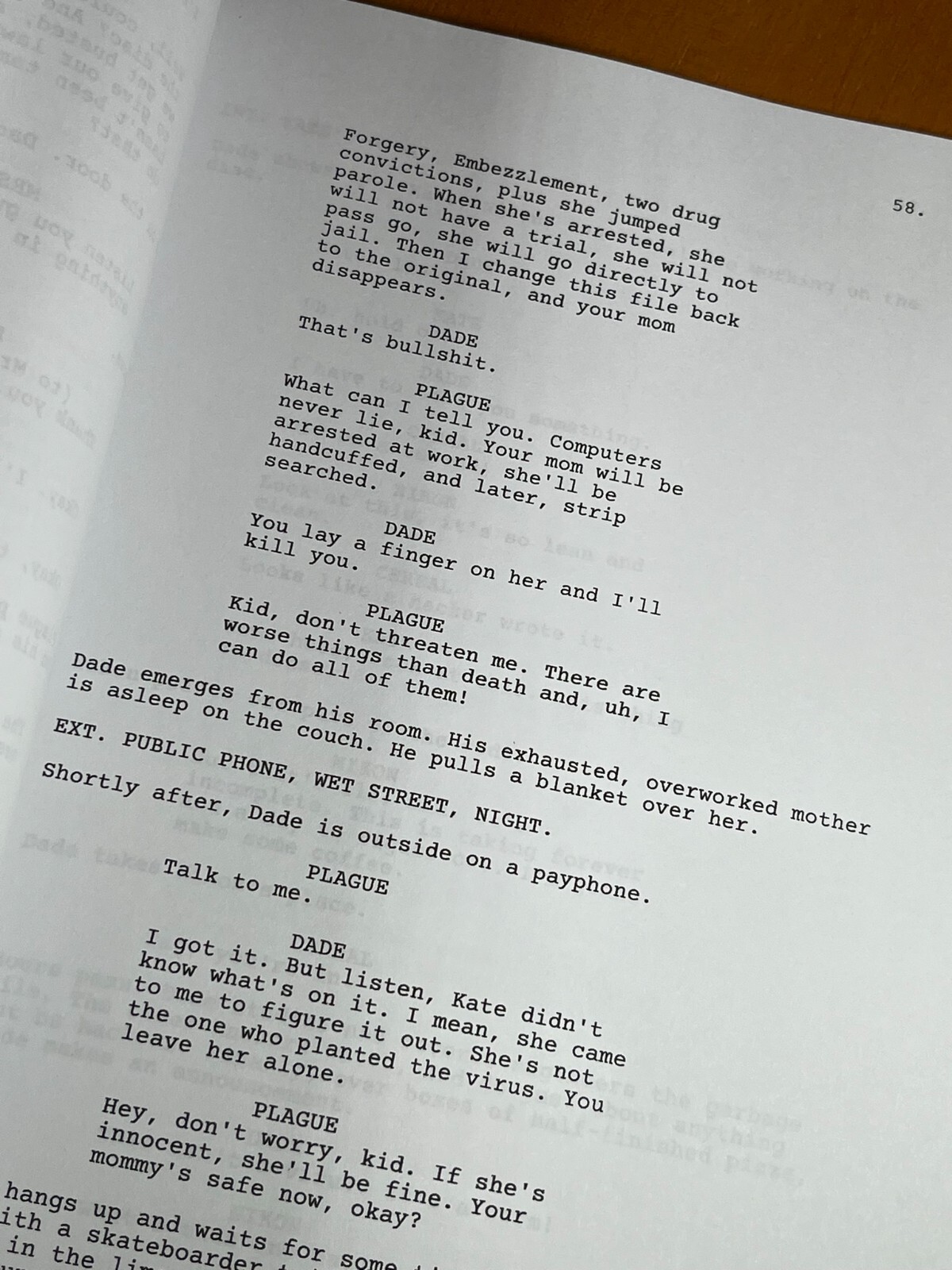 Hackers Script Signed- Autograph Reprints- Angelina Jolie- Hack the Planet
