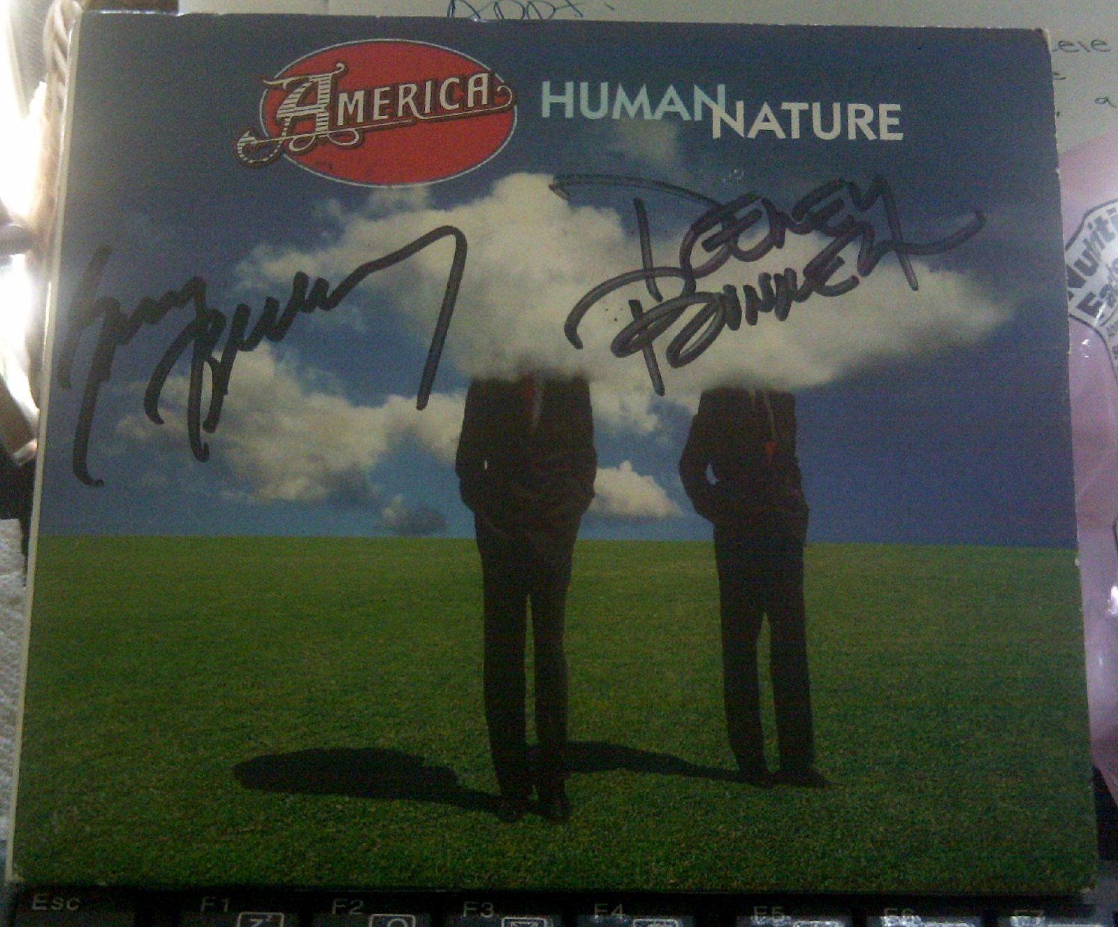 AMERICA 1998 HUMAN NATURE SIGNED CD! FOLK ROCK – SOFT ROCK MUSIC