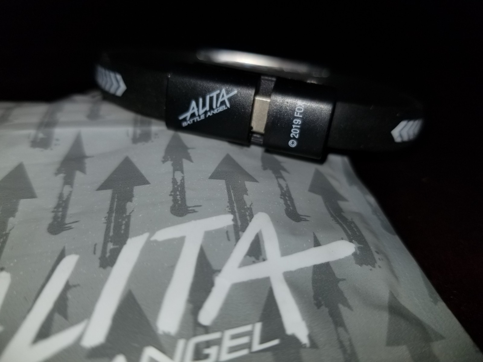 Alita Battle Angel Promo USB Wristband cable with Lightning connection port 2019