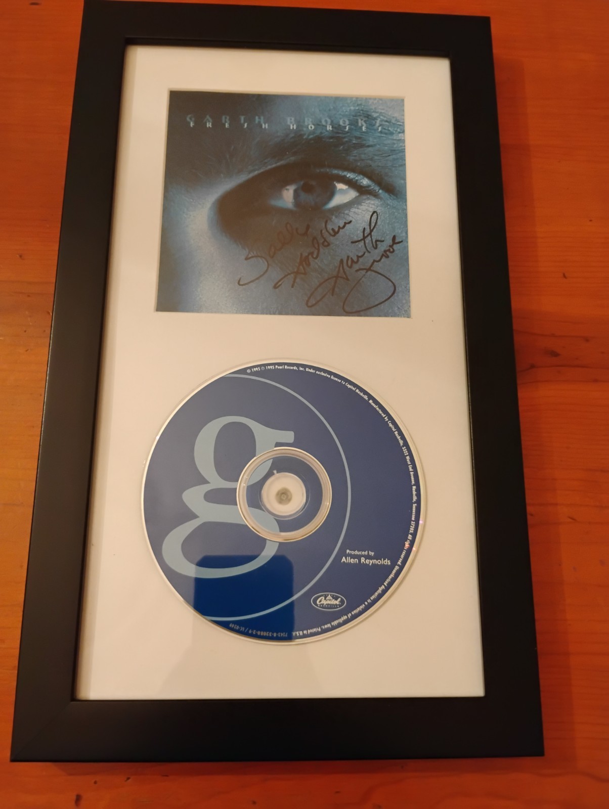 Garth Brooks Autographed Framed CD Presonalized Sally God Bless Vintage