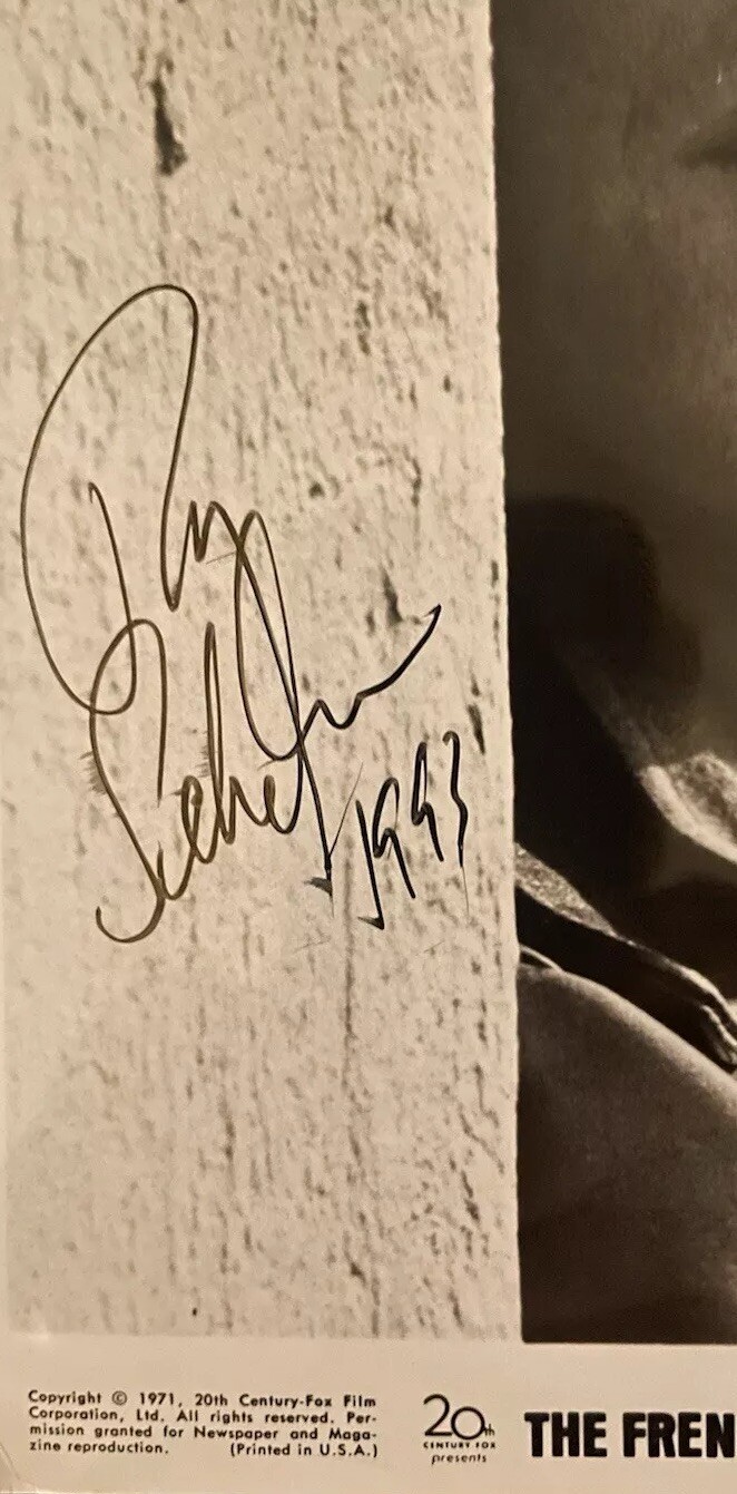 Roy Scheider Signed “Rare” French Connection Promo Photo #71/316 JSA Certified