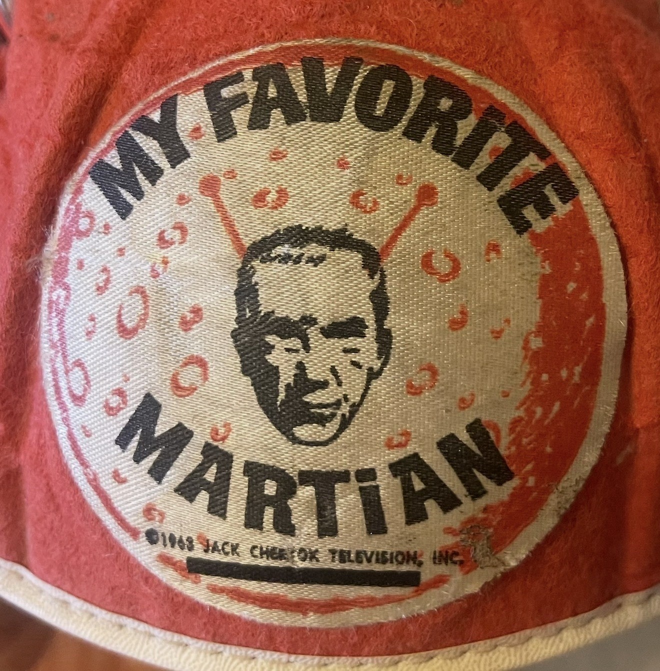 My Favorite Martian-Vintage 1963 TV-Red Beanie Cap Hat-Antennas-original-rare