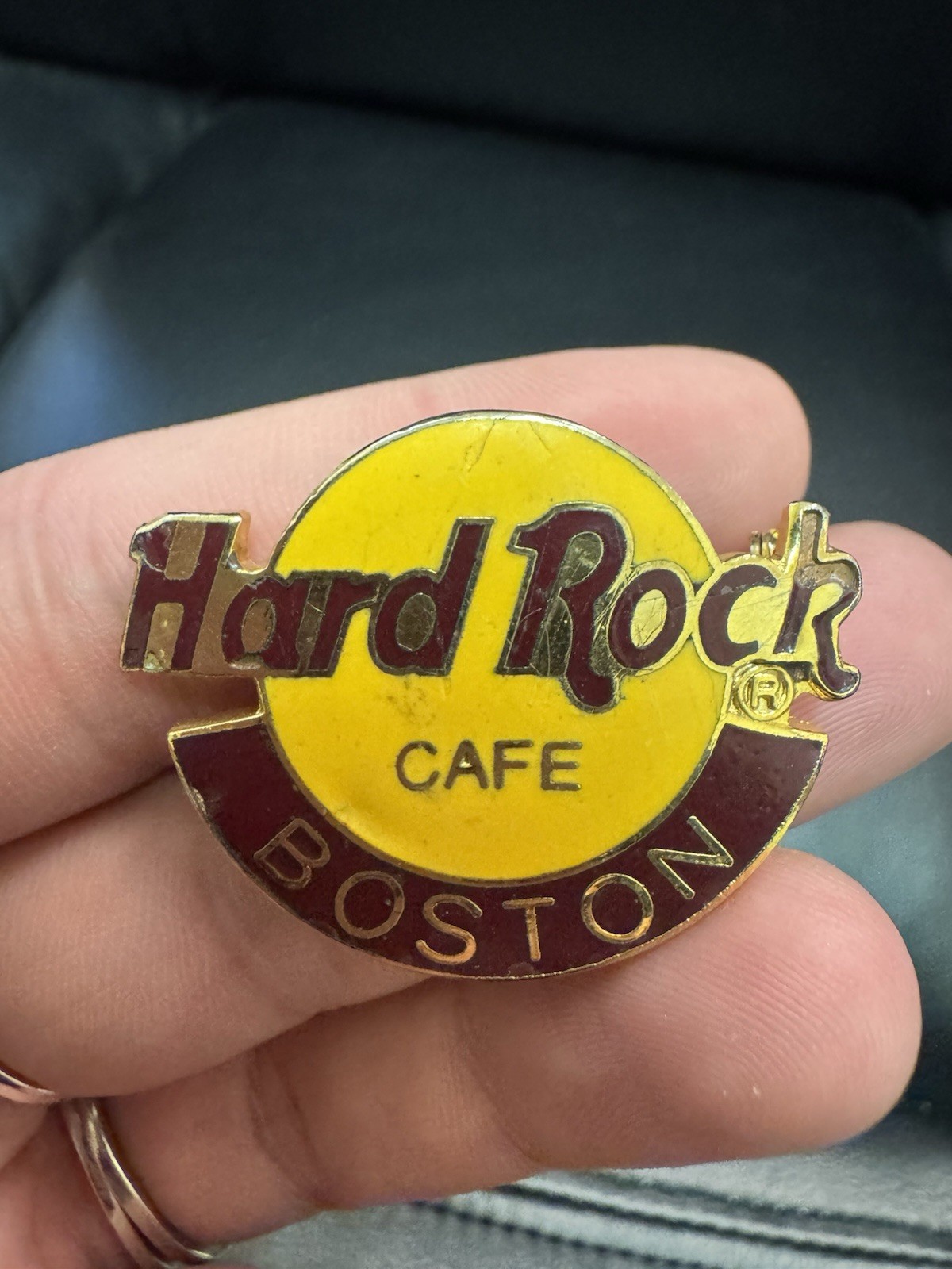 Hard Rock Cafe Logo Boston Massachusetts Lapel Hat Pin Hard Rock Authentic