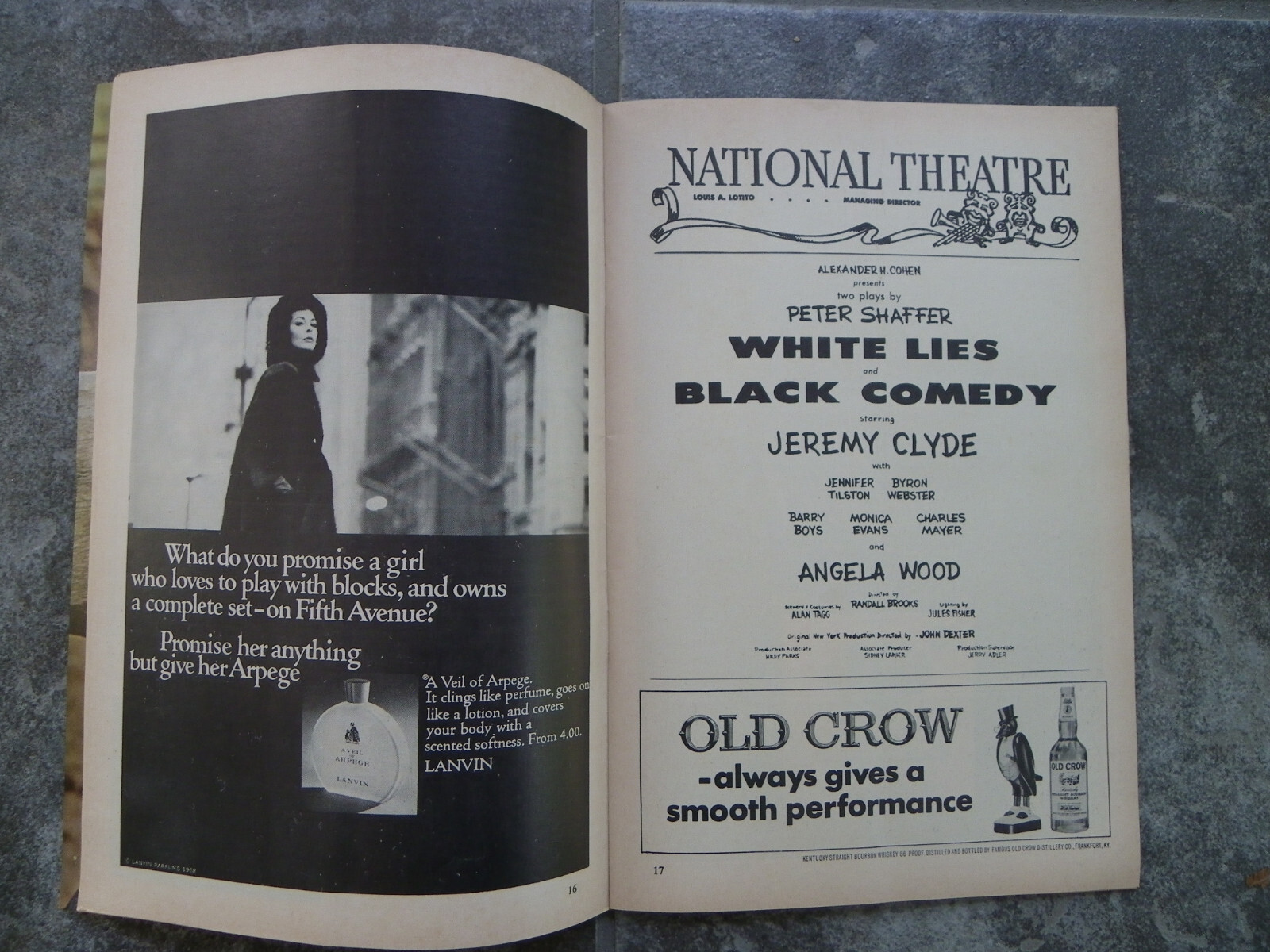 10 1960s Playbill Programs-National Theatre Washington-See Descript for Titles