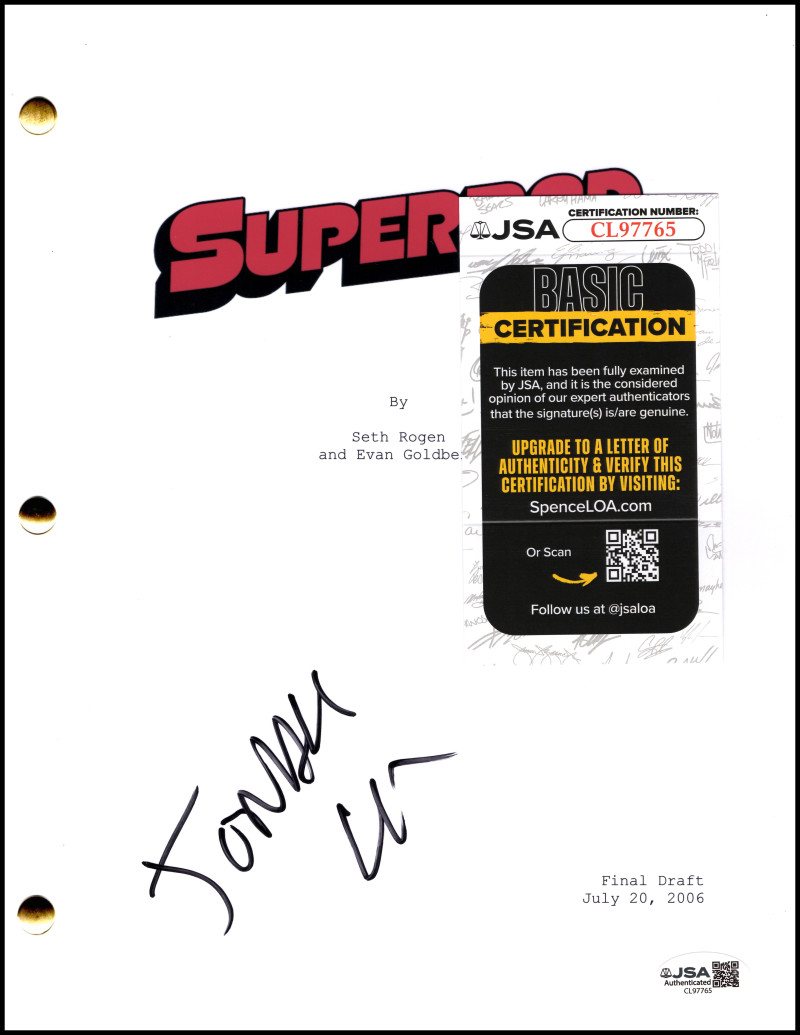 Jonah Hill Signed Autograph Superbad Full Movie Script Screenplay w/ JSA COA
