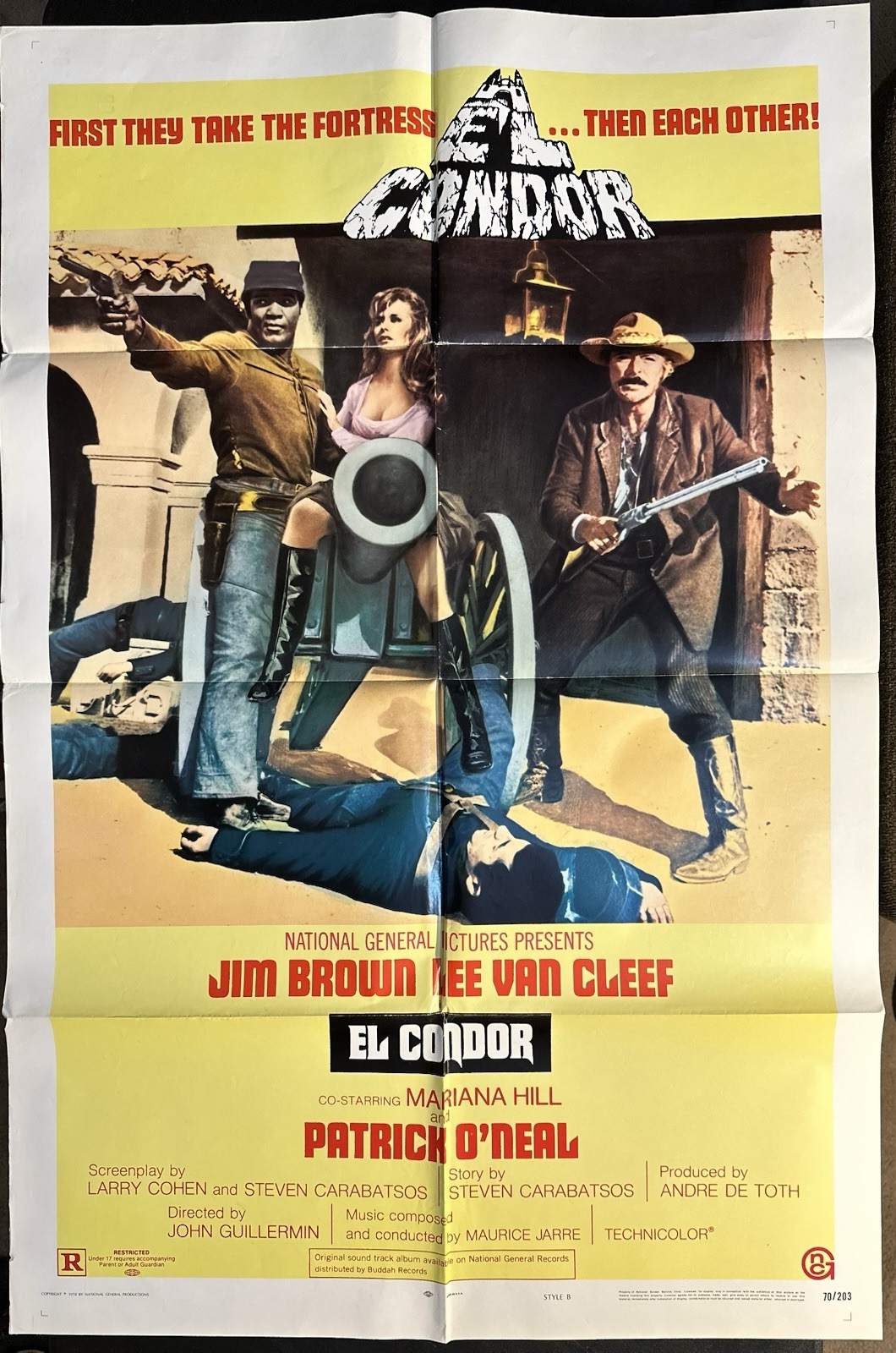 El Condor 1970 Original 1-Sheet Poster Lee Van Cleef Jim Brown Spaghetti Western