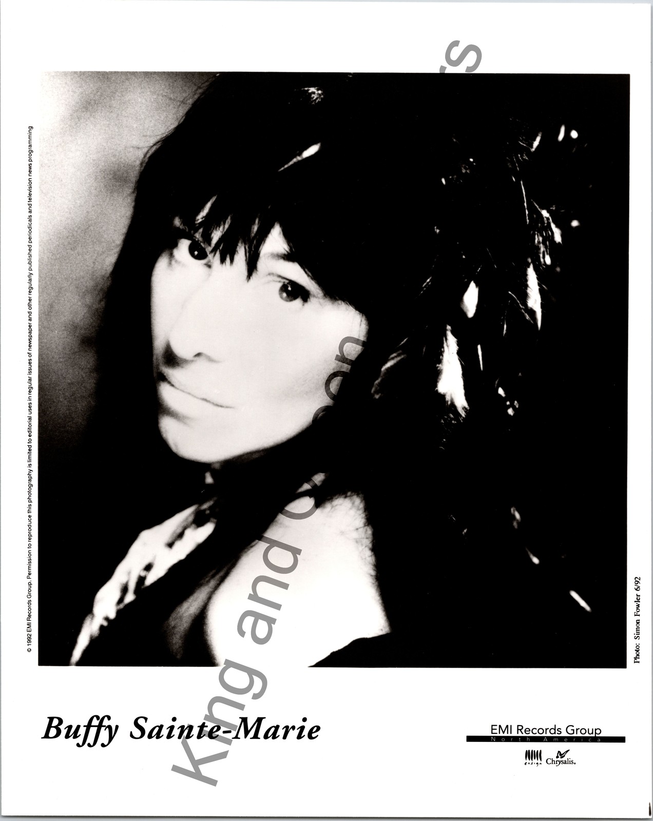 Buffy Sainte-Marie 1992 Original Vintage EMI Records Group North America Folk