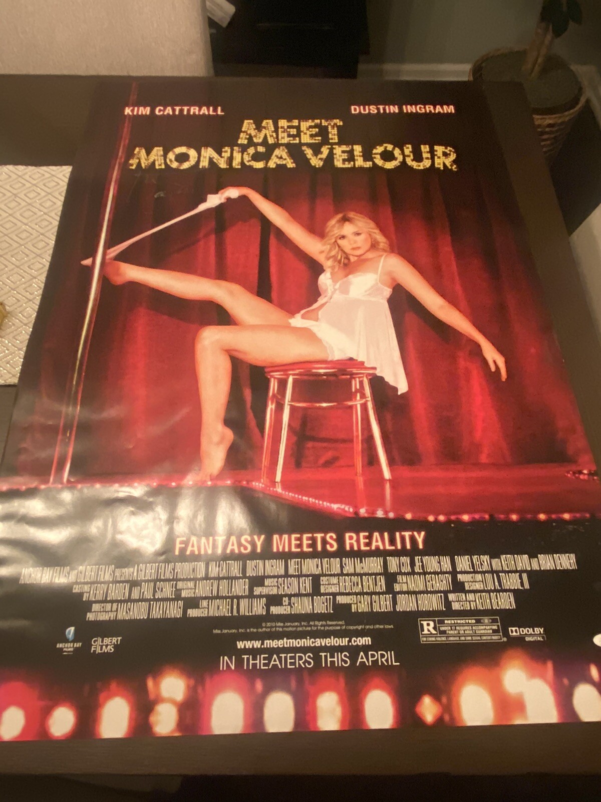 Meet Monica Velour Movie Poster Signed Kim Cattral JSA Certified 27 By 40 Inches