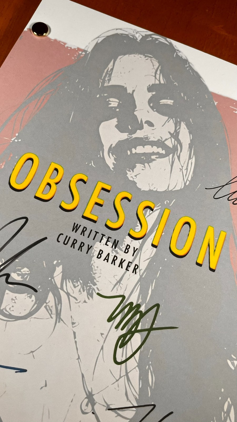 Obsession Script Signed- Autograph Reprints- Inde Navarrette- Horror