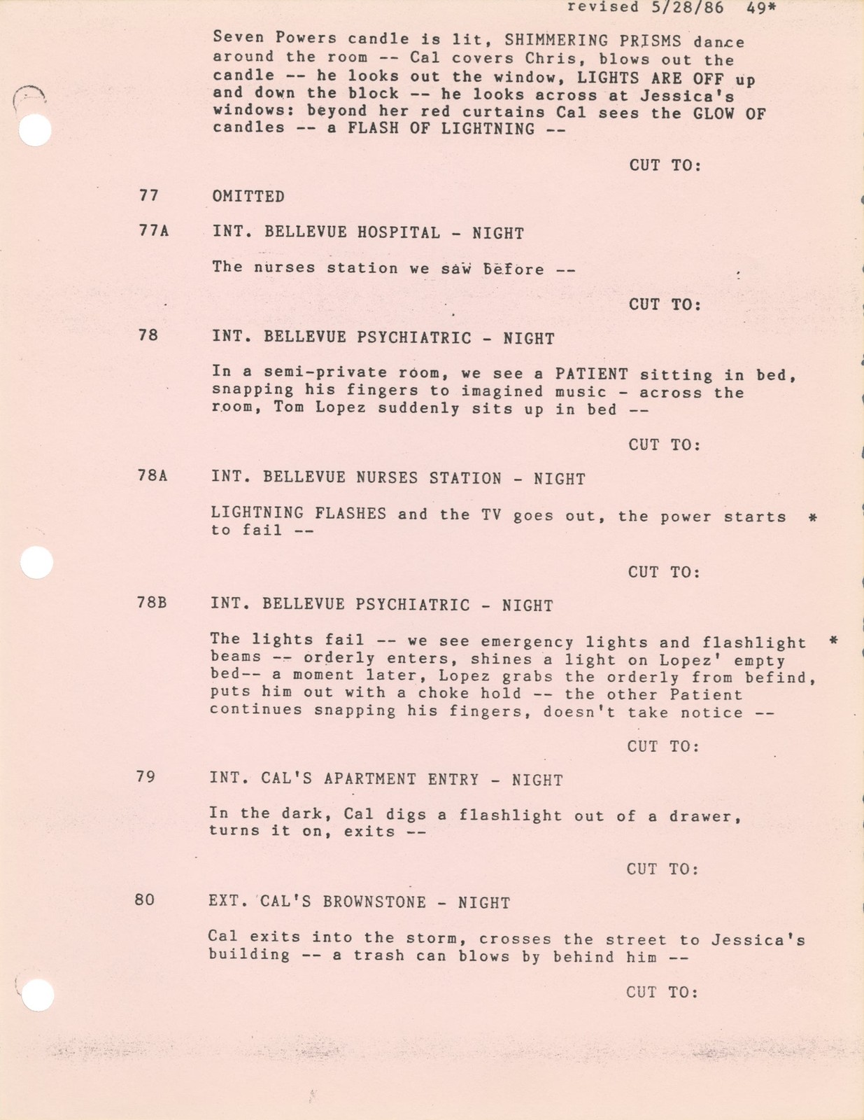 Mark Frost BELIEVERS Original screenplay for the 1987 film 1986 #166553