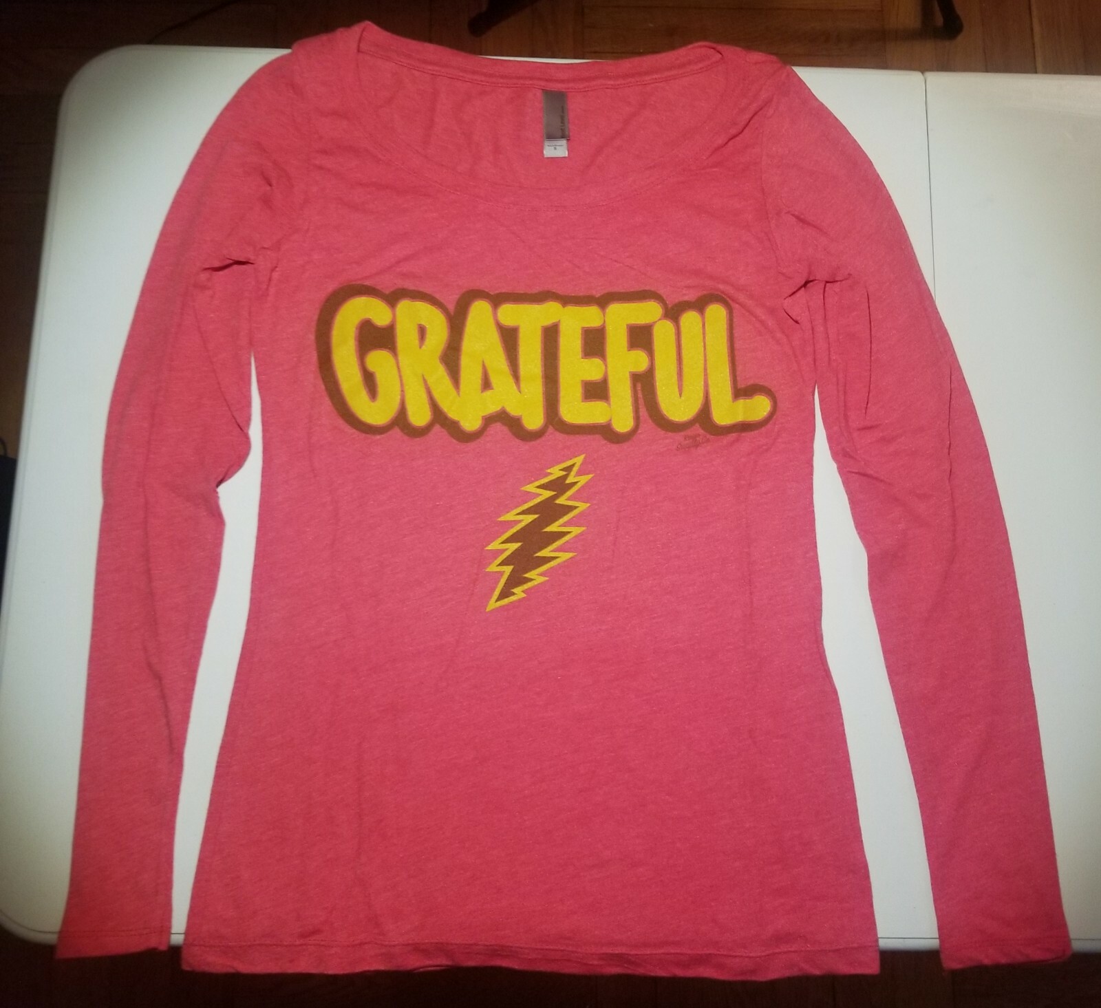 Red Long Sleeve Grateful Dead Shirt Ladies with Lightning Bolt S M L XL Garcia