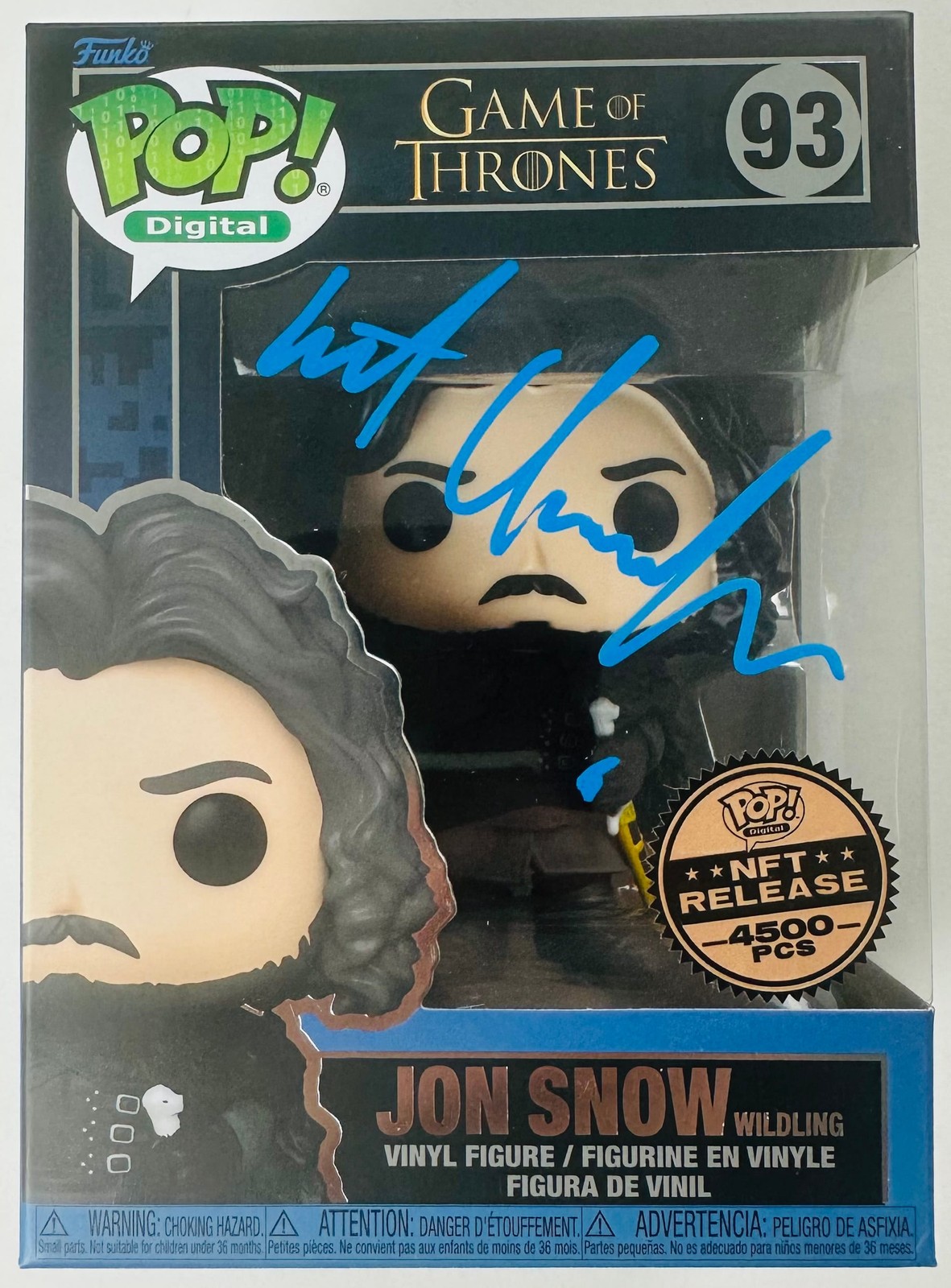 Kit Harington Signed Jon Snow Wilding Funko 93 Game of Thrones Autograph JSA 868