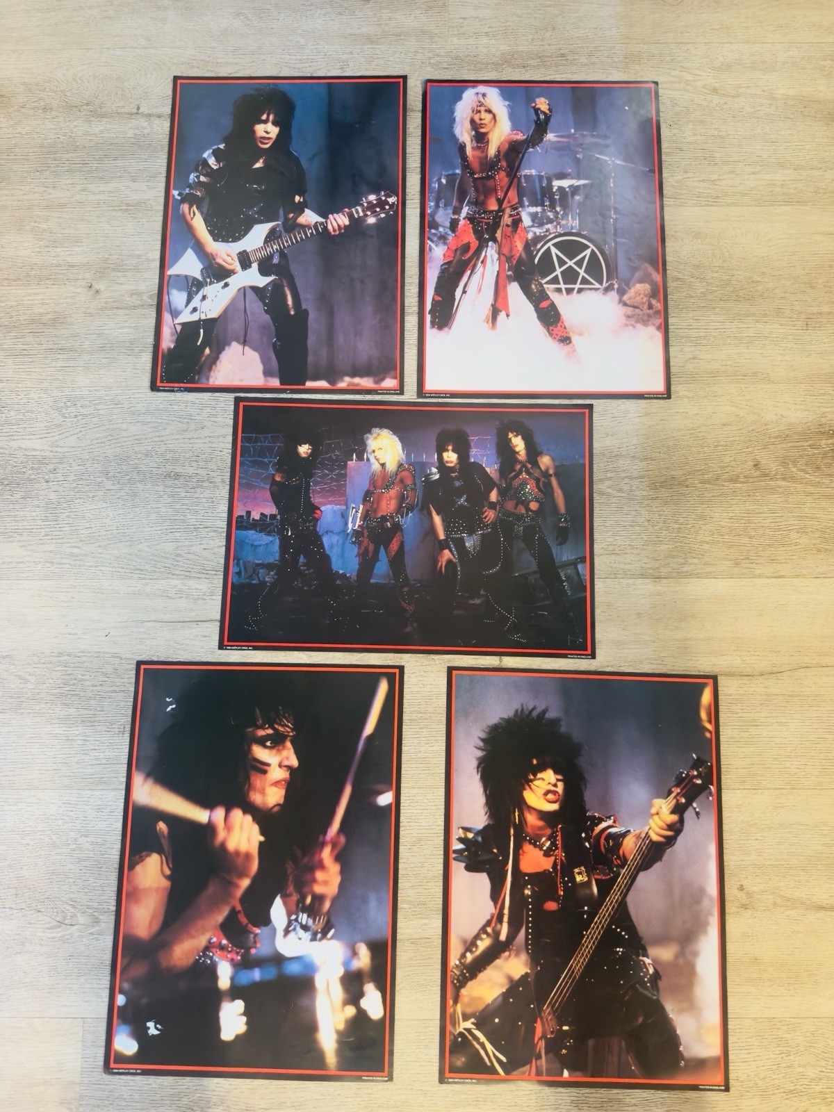 Vintage Lot of Rare MOTLEY CRUE Press Kit Posters Shout At The Devil 1984 11X17
