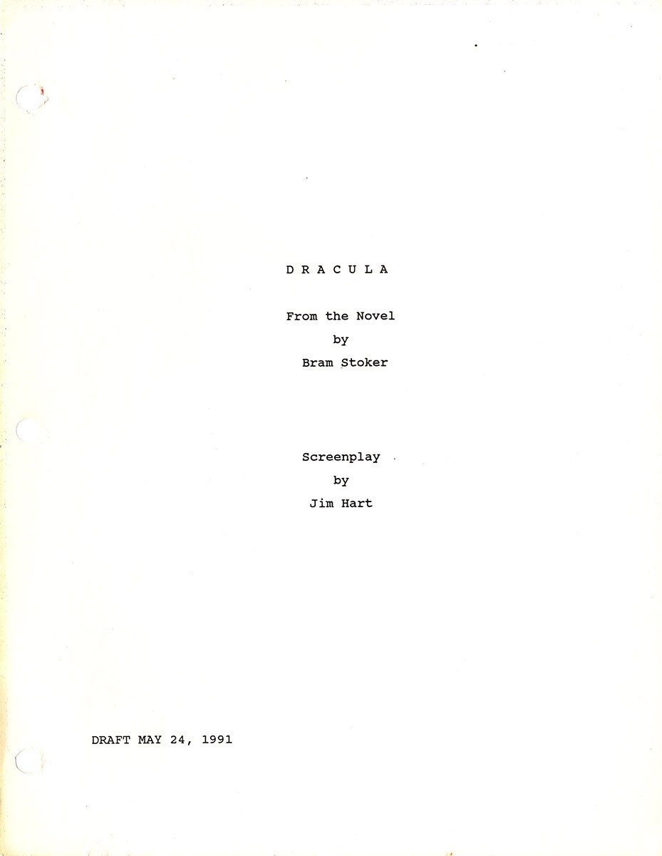DRACULA [released as BRAM STOKER’S DRACULA] (1991) Film script
