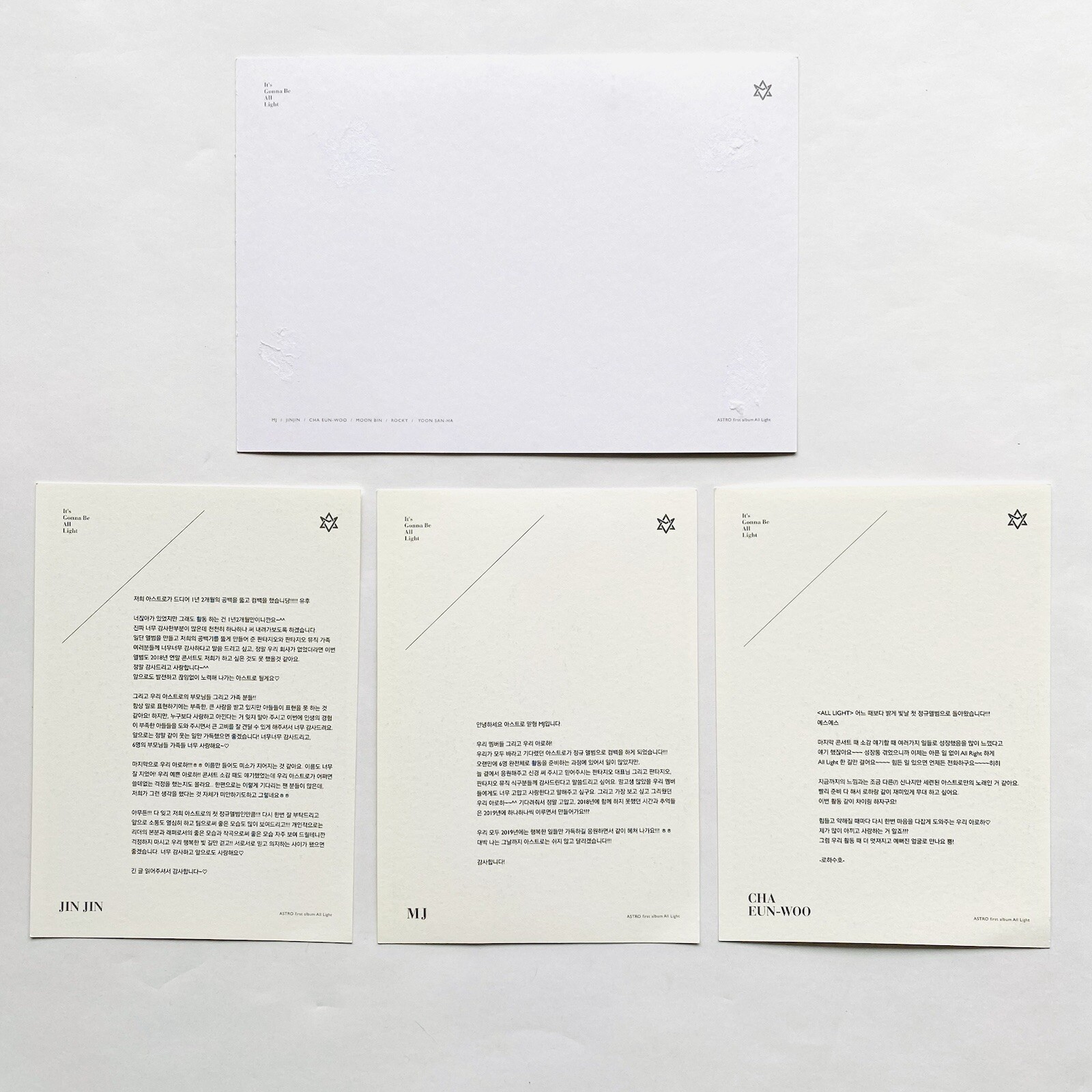 ASTRO KPOP “All Light” Debut Studio Album w/Inclusions & Photocards Aroha Robong