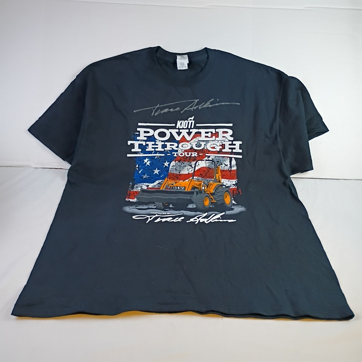 Trace Adkins Signed Autographed Kioti Power Through Tour Shirt Size XL Country