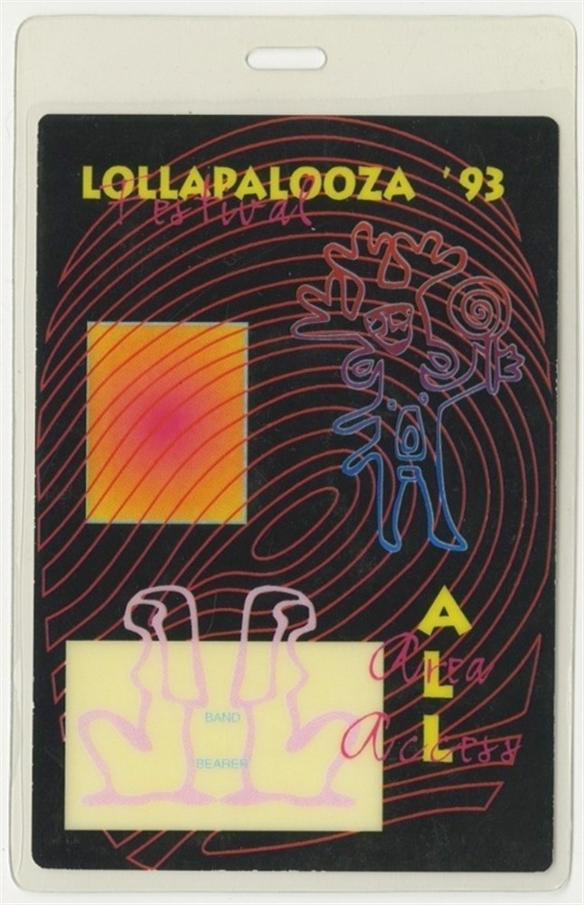 TOOL 1993 Lollapalooza concert tour w/ Alice In Chains Laminated Backstage Pass