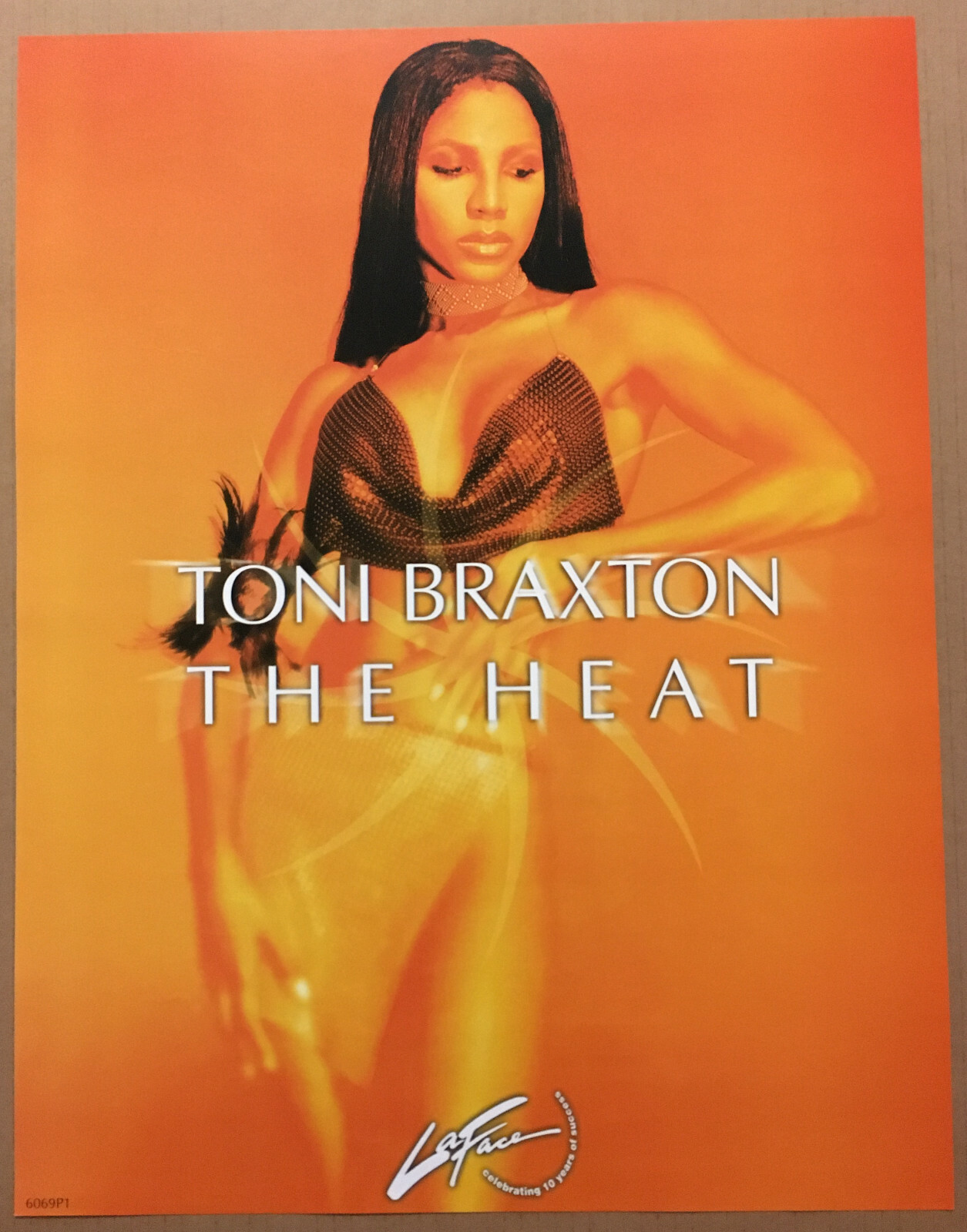 TONI BRAXTON Rare 2000 PROMO POSTER of The heat CD USA MINT17x22 NEVER DISPLAYED