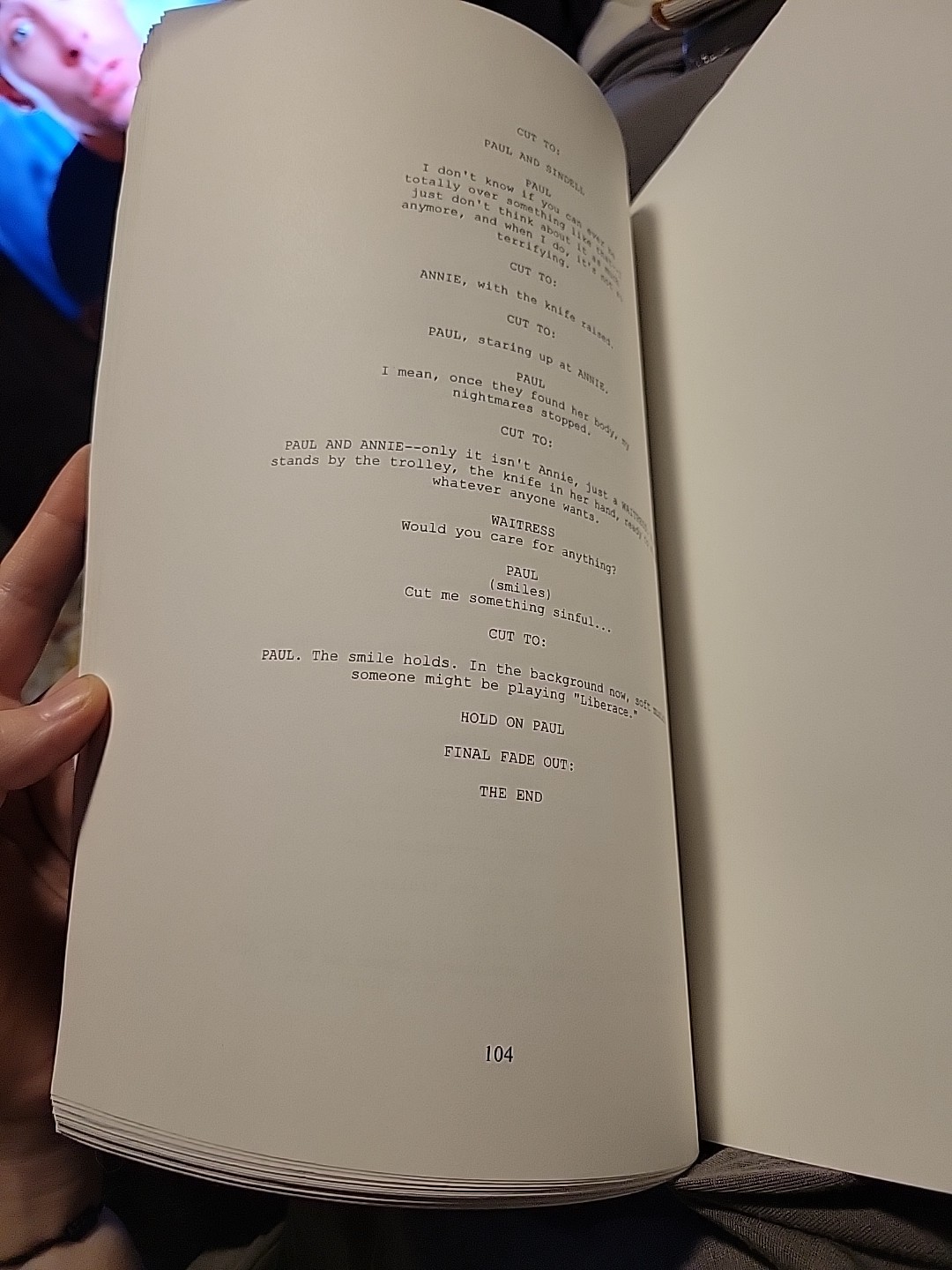 Misery Script Signed – Autograph Reprints – 104 Pages – Stephen King Kathy Bates