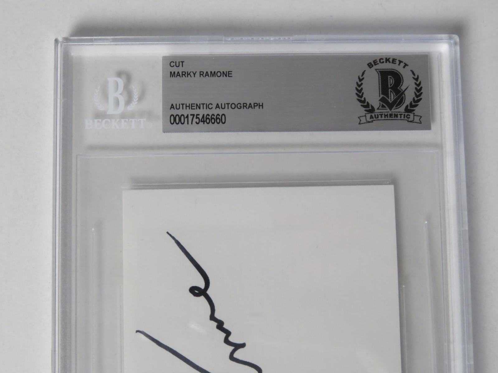 RAMONES Signed Autograph Auto 3×5 Index Card Cut Page Slab by 4 BAS JSA