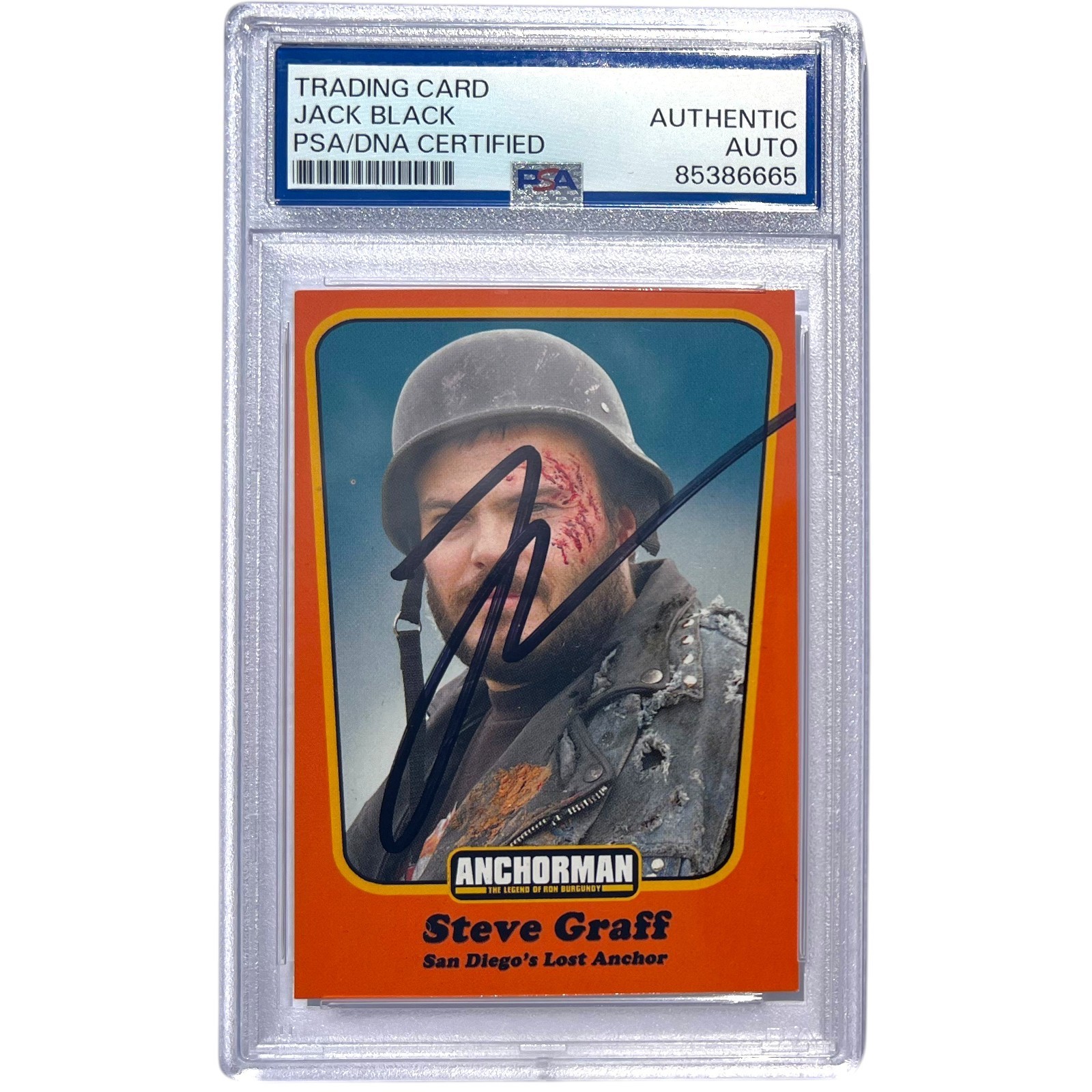 JACK BLACK SIGNED 2011 Anchorman: The Legend of Ron Burgandy Steve Graff PSA/DNA