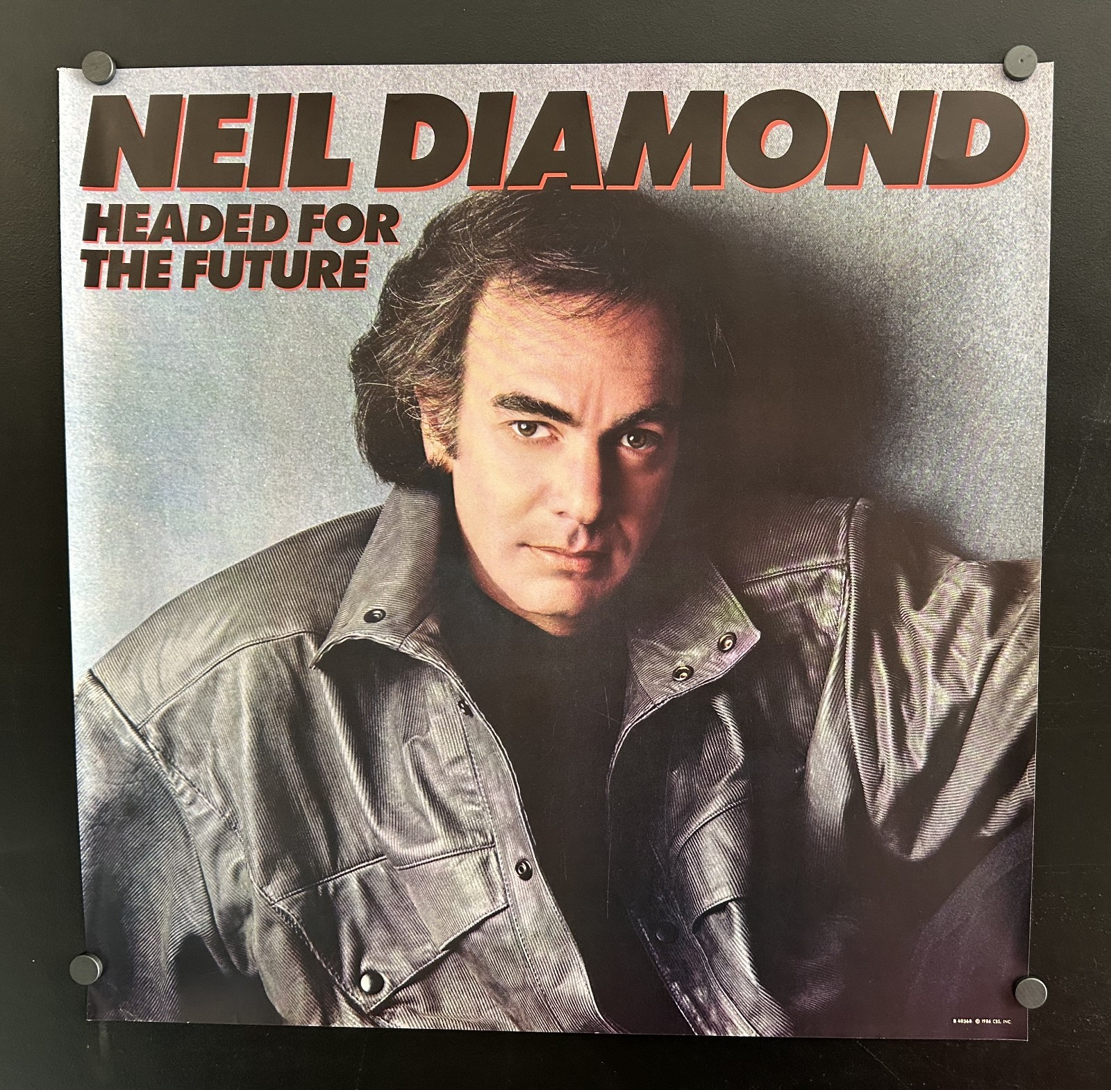 original NEIL DIAMOND Headed for the Future 1986 CBS Records Music Poster 23×23