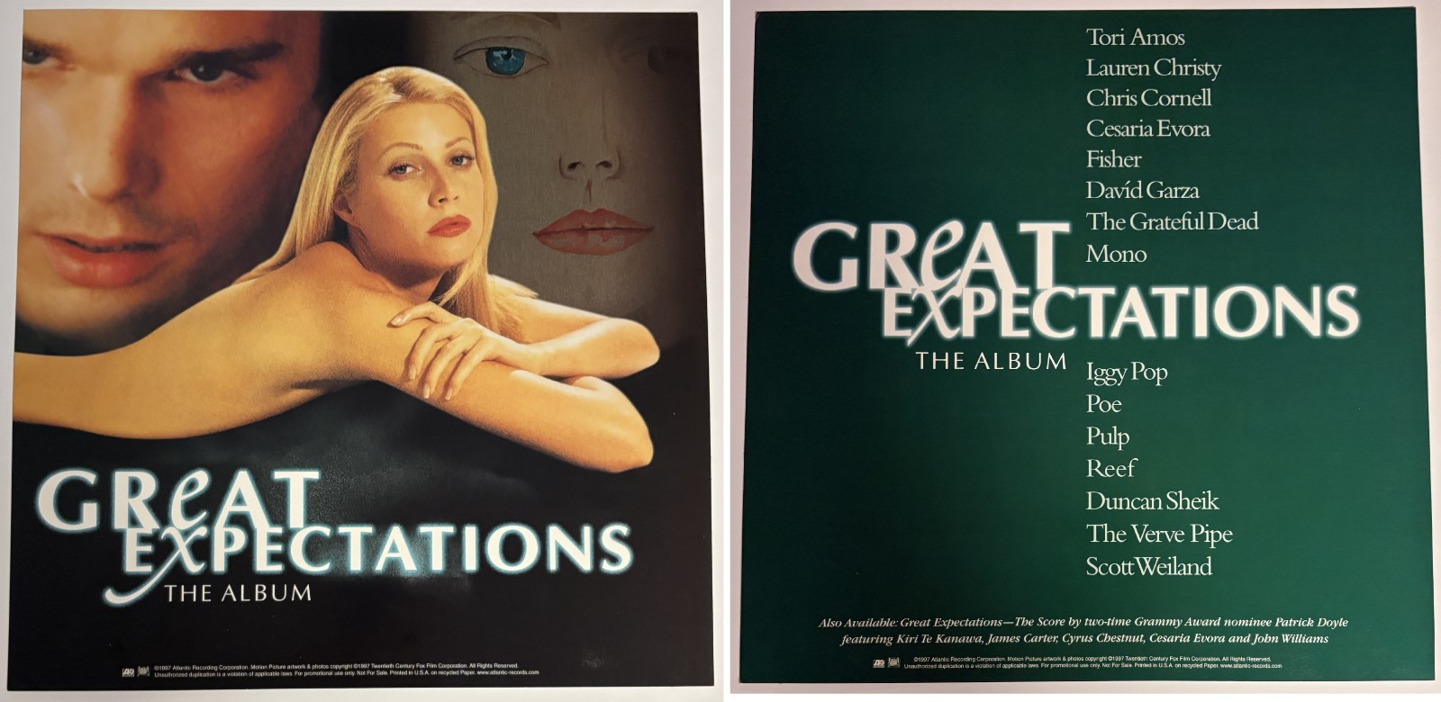 GWYNETH PALTROW Great Expectations 12×12 record store promo poster flat 1997