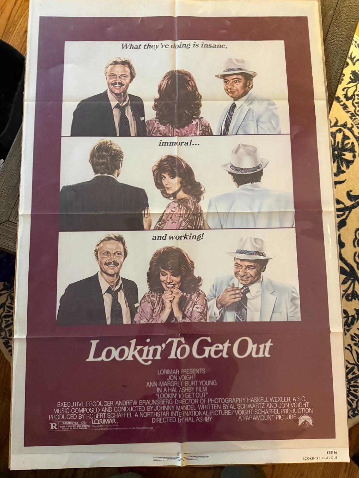 LOOKING TO GET OUT Studio movie poster ANN-MARGRET JON VOIGHT 1982 27×41