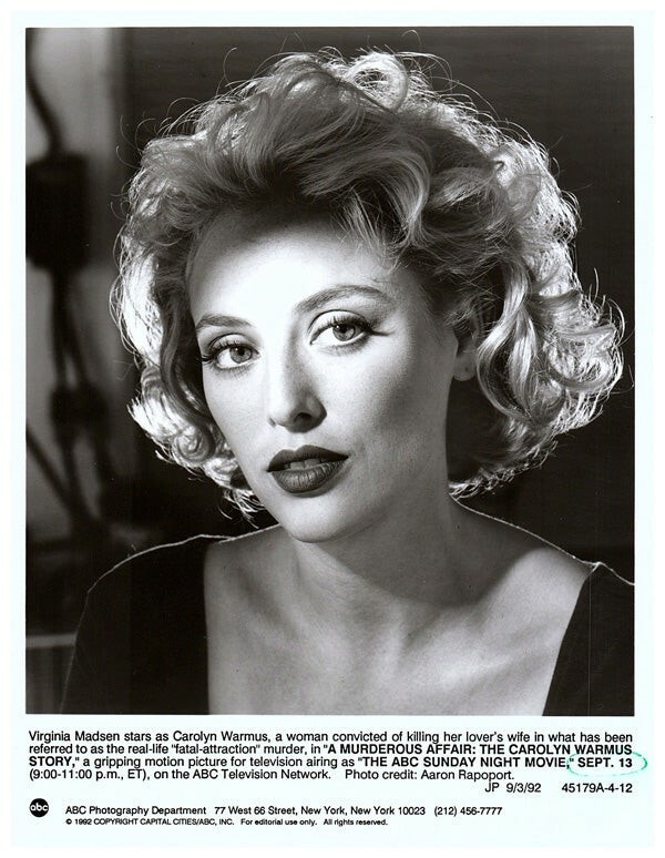 Virginia Madsen A Murderous Affair Femme Fatale Pin up Original 8×10 Photo 1992