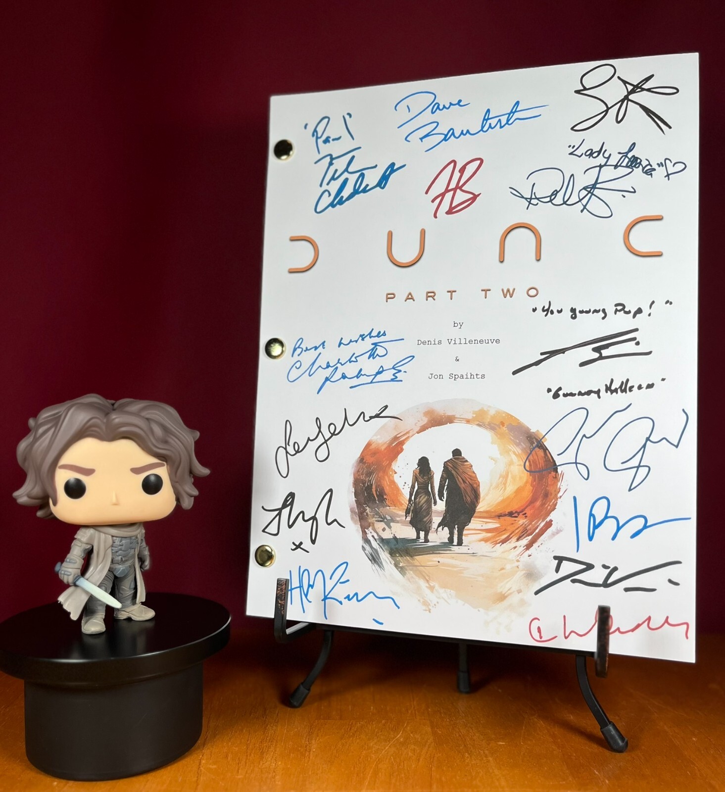 Dune Part Two Script Signed- Autograph Reprints- Dune Part 2 Script