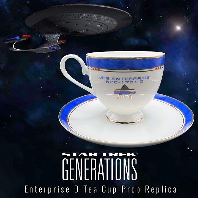 Authentic NEW FACTORY ENTERTAINMENT STAR TREK ENTERPRISE D TEA CUP PROP SDCC