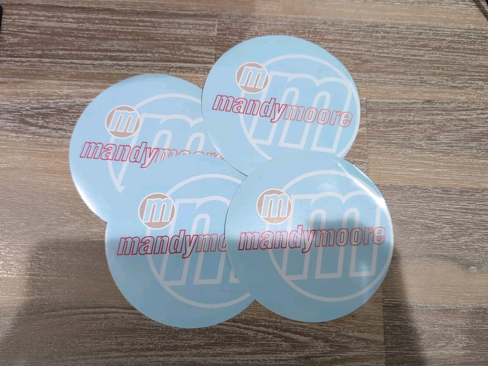 4 MANDY MOORE Candy Promo Sticker Circle Lot