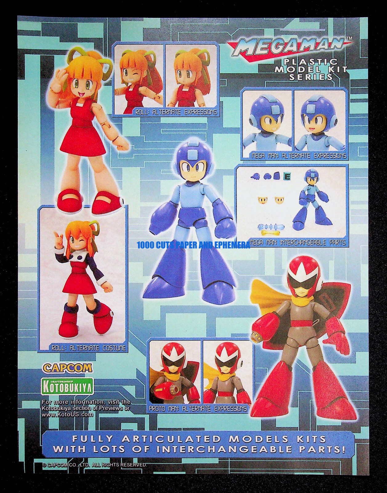 Megaman Figures Capcom Kotobukiya 2011 Trade Print Magazine Ad Poster ADVERT